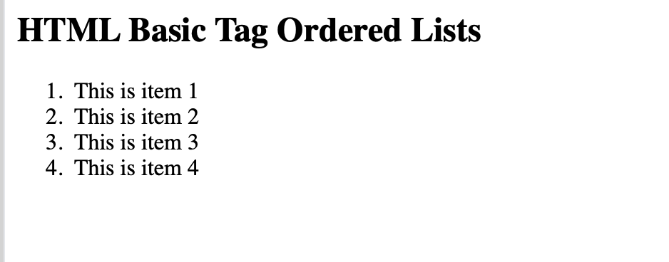 HTML basic tag